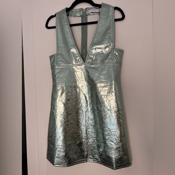 WAREHOUSE LONDON Metallic Mini Dress 10/ US 6 - Picture 2 of 6